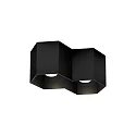 Aufbau-Downlight HEXO 2.0 - PAR16, 2-flammig, 2x GU10 max. 12W, ohne optionales Innencover, mattschwarz