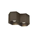 Aufbau-Downlight HEXO 2.0 - PAR16, 2-flammig, 2x GU10 max. 12W, ohne optionales Innencover, bronze