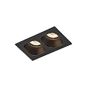 LED Einbaustrahler PIRRO 2.0, 2 Spots, 2x 4.5W 2700K, CRi >90, dimmbar, schwarz