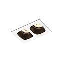 LED Einbaustrahler PIRRO 2.0, 2 Spots, 2x 4.5W 3000K, CRi >90, dimmbar, weiß-schwarz