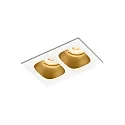 LED Einbaustrahler PIRRO 2.0, 2 Spots, 2x 4.5W 3000K, CRi >90, dimmbar, weiß-gold
