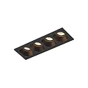 LED Einbaustrahler PIRRO 4.0, 4 Spots, 4x 4.5W 2700K, CRi >90, dimmbar, schwarz