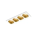 LED Einbaustrahler PIRRO 4.0, 4 Spots, 4x 4.5W 2700K, CRi >90, dimmbar, weiß-gold