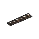 LED Einbaustrahler PIRRO 6.0, 6-flammig, 4.5W, 3000K, CRi >90, dimmbar, schwarz