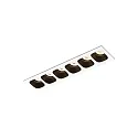 LED Einbaustrahler PIRRO 6.0, 6-flammig, 25W, 2700K, 2x27V, IP20, dimmbar, weiß matt, schwarz matt
