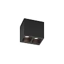 LED Deckenleuchte PIRRO 2.0, 2 Spots, 2x 4.5W 2700K, CRi >90, dimmbar, schwarz