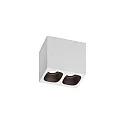 LED Deckenleuchte PIRRO 2.0, 2 Spots, 2x 4.5W 2700K, CRi >90, dimmbar, weiß-schwarz