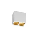 LED Deckenleuchte PIRRO 2.0, 2 Spots, 2x 4.5W 2700K, CRi >90, dimmbar, weiß-gold