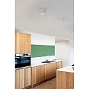 Wever & Ducré ceiling luminaire PIRRO OPAL CEILING SURF 2.0 IP20, gold, black matt dimmable