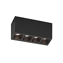LED Deckenleuchte PIRRO 4.0, 4 Spots, 4x 4.5W 2700K, CRi >90, dimmbar, schwarz
