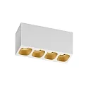 LED Deckenleuchte PIRRO 4.0, 4 Spots, 4x 4.5W 2700K, CRi >90, dimmbar, weiß-gold