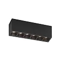 LED Deckenleuchte PIRRO 6.0, 6 Spots, 6x 4.5W 3000K, CRi >90, dimmbar, schwarz