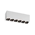 LED Einbaustrahler PIRRO 6.0, 6 Spots, 6x 4.5W 3000K, CRi >90, dimmbar, weiß-schwarz