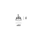 Wever & Ducré LED Deckeneinbauleuchte DEEP PETIT 1.0, IP20, 350mA, 6W 2700K 615lm 31°, CRi >90, UGR >16, dimmbar, Clipfedern, bronze