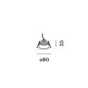 ceiling recessed luminaire DEEP PETIT IP65 1.0 - LED rigid, current constant IP65