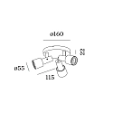 Wever & Ducré Spot roundel SARA 3.0 PAR16, 3 flames, 3x GU10 max. 12W, rotatable/swivelling, black