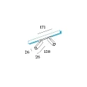 LED Track spot MICK ON TRACK 2.0 for STREX SYSTEM 48V, 19W 2700K, CRi >90, white gold