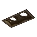 LED Deckeneinbau-Strahler PLANO PETIT 2.0, IP20, 2-flammig, 350mA, CRi >90, kardanisch, Clipfedern, 2700K 15°, bronze