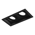 LED Deckeneinbau-Strahler PLANO PETIT 2.0, IP20, 2-flammig, 350mA, CRi >90, kardanisch, Clipfedern, 2700K 56°, mattschwarz