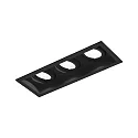 LED Deckeneinbau-Strahler PLANO PETIT 3.0, IP20, 3-flammig, 350mA, CRi >90, kardanisch, Clipfedern, 3000K 15°, mattschwarz