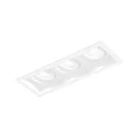 LED Deckeneinbau-Strahler PLANO PETIT 3.0, IP20, 3-flammig, 350mA, CRi >90, kardanisch, Clipfedern, 3000K 15°, mattweiß