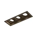 LED Deckeneinbau-Strahler PLANO PETIT 3.0, IP20, 3-flammig, 350mA, CRi >90, kardanisch, Clipfedern, 2700K 56°, bronze