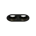 LED Einbaustrahler DEEP BIJOU 2.0, IP20, 250mA, 18V, CRi >90, UGR <16, starr, Clipfedern, 2x 4W 3000K 31°, mattschwarz