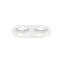 LED Einbaustrahler DEEP BIJOU 2.0, IP20, 250mA, 18V, CRi >90, UGR <16, starr, Clipfedern, 2x 4W 2700K 31°, mattweiß