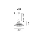Wever & Ducré LED Pendelleuchte ROOMOR OFFICE CABLE SUSP 1.0 MICROPRISM LED 4000K 36W DIM , bildschirmarbeitsplatztauglich, IP20, weiß matt
