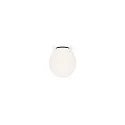 Deckenleuchte DRO 1.0, Ø 12.5cm, G9, QT14 max. 5W, Aluminium / geblasenes Glas, opalweiß / mattschwarz