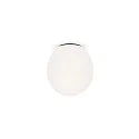 Deckenleuchte DRO 2.0, Ø 19.5cm, E14, C35 max. 6W, Aluminium / geblasenes Glas, opalweiß / mattschwarz