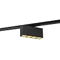 1-phase spot PIRRO SPOT ON TRACK 4.0 4 flames, incl. 1-phase adapter IP20, gold, black matt dimmable