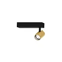 spot CENO CEILING SURF 1.0 IP20, gold, black matt dimmable