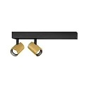 LED Aufbaustrahler CENO 2.0, 2-flammig, 2700K, CRi >90, dreh/schwenkbar, dimmbar, schwarz-gold