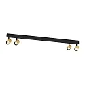 LED Aufbaustrahler CENO 4.0, 4-flammig, 3000K, CRi >90, dreh/schwenkbar, dimmbar, schwarz-gold
