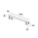 Wever & Ducré LED Aufbaustrahler CENO 4.0, 4-flammig, 3000K, CRi >90, dreh/schwenkbar, dimmbar, weiß