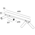 Wever & Ducré LED Strahler-Leiste MATCH 4.0, 4-flammig, Spots dreh-/neigbar, CRi >90, dimmbar, 30W 3000K 2240lm 30°, mattschwarz