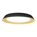LED Wall /Ceiling luminaire TOWNA 2.0, IP44, Ø 46.1cm, 2700K, dimmable, black gold