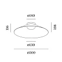 Wever & Ducré LED Deckenleuchte CLEA CEILING SURFACE 2.0 LED 2700K SG 14W 220-240VAC DIM , IP20, seidengrau
