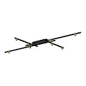 LED Deckenleuchte TRACE GRID 1.0, direkt, 8-flammig, 42W 2700K, CRi >90, dimmbar, mattschwarz / Spots champagner