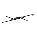 LED Deckenleuchte TRACE GRID 1.0, direkt-indirekt, 4-flammig + Uplight, 42W 2700K, dimmbar, mattschwarz / Spots champagner