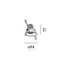 Wever & Ducré LED Einbaustrahler DEEP ADJUST 1.0, IP20, 350/500mA, 7/10W 2700K, CRi >90, mit Standard-Federn, bronze