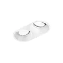 LED Einbaustrahler DEEP ADJUST 2.0, IP20, 2-flammig, 17V, 12/18W, CRi >90, kardanisch, Clipfedern, 3000K 56°, mattweiß
