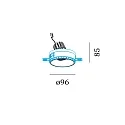 Wever & Ducré LED Einbaustrahler DEEP ADJUST TRIMLESS 1.0, IP20, 17V, 6/9W, CRi >90, kardanisch, Clipfedern, 3000K 15°, mattweiß