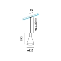 Wever & Ducré 1-phase pendant luminaire ODREY ON TRACK 1.4 incl. 1-phase adapter GU10 IP20, gold