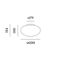 Wever & Ducré LED Bad-Deckenleuchte PERLEZ IP44 3.0, Ø 20cm, 230V AC, CRi >95, dimmbar, Opalglas, 8W 2700K 610lm