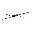 LED Deckenleuchte PERLEZ GRID 1.0, IP20, 230V AC, 40W 2700K 8x220lm, CRi >90, dimmbar, Aluminium / Opalglas, schwarz