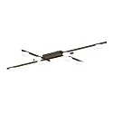 LED Deckenleuchte PERLEZ GRID 1.0, IP20, 230V AC, 40W 2700K 8x220lm, CRi >90, dimmbar, Aluminium / Opalglas, bronze