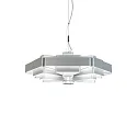 Pendelleuchte J.J.W. 04, Schirm Ø 56cm / Höhe 20cm, 6x E27, Aluminium, silber