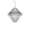 Pendelleuchte J.J.W. 05, Schirm Ø 44.5cm / Höhe 44.5cm, 3x E27, Aluminium, silber